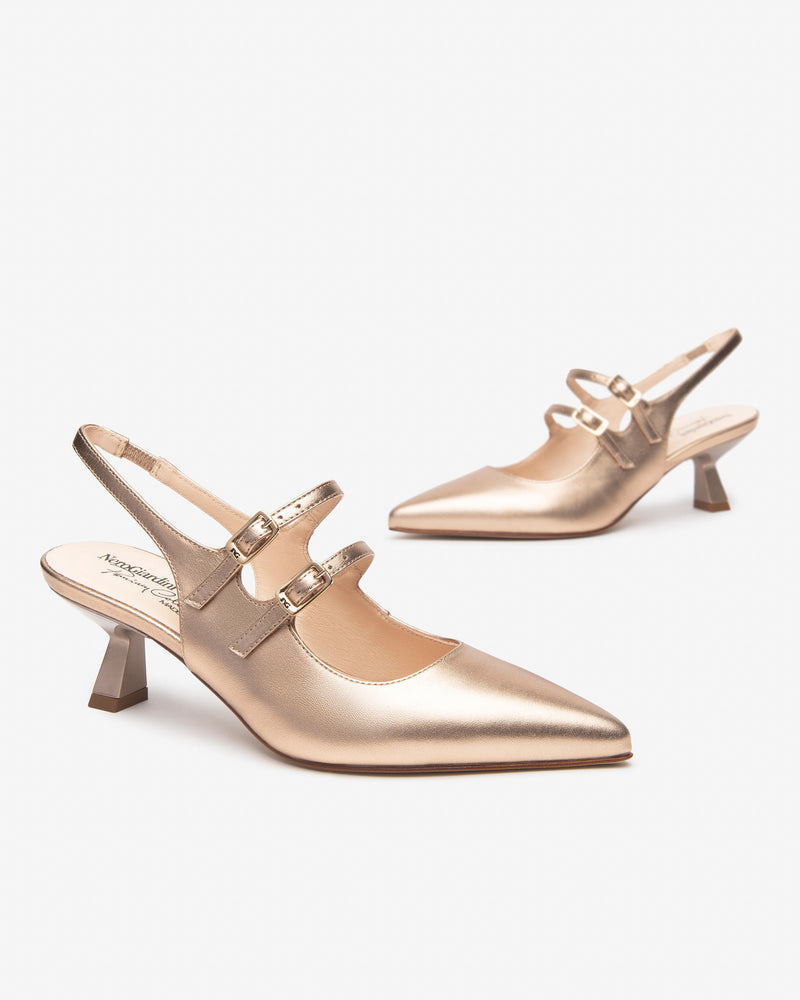An image of the Nero Giardini Laminato Slingback Shoes