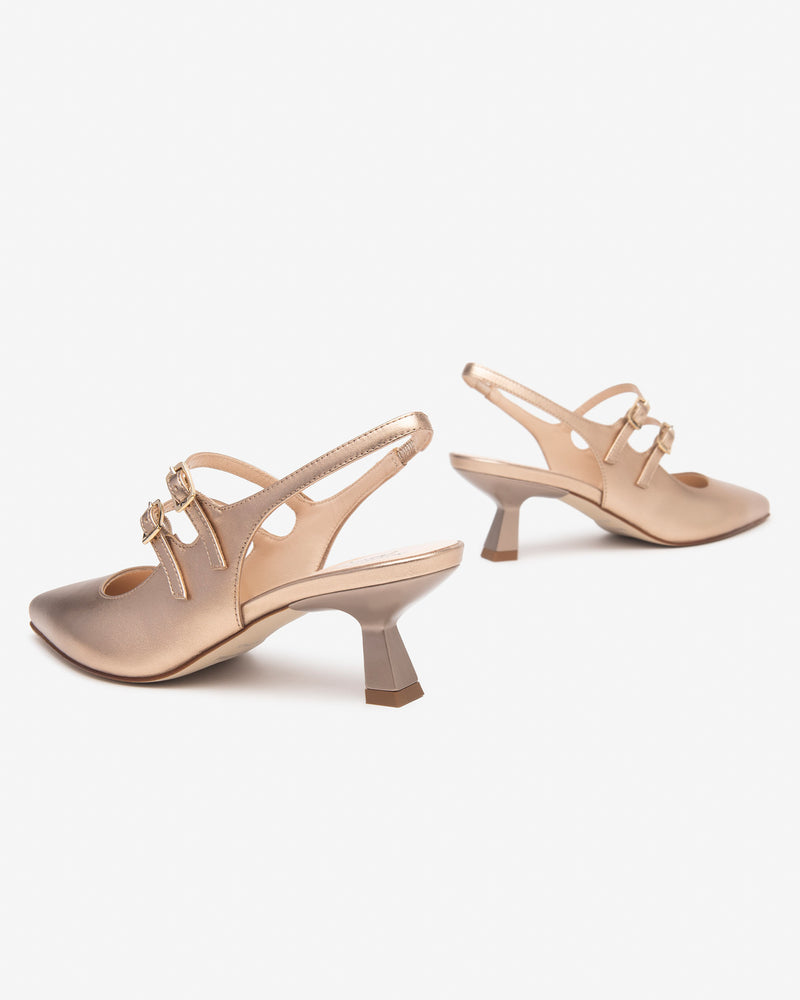 An image of the Nero Giardini Laminato Slingback Shoes