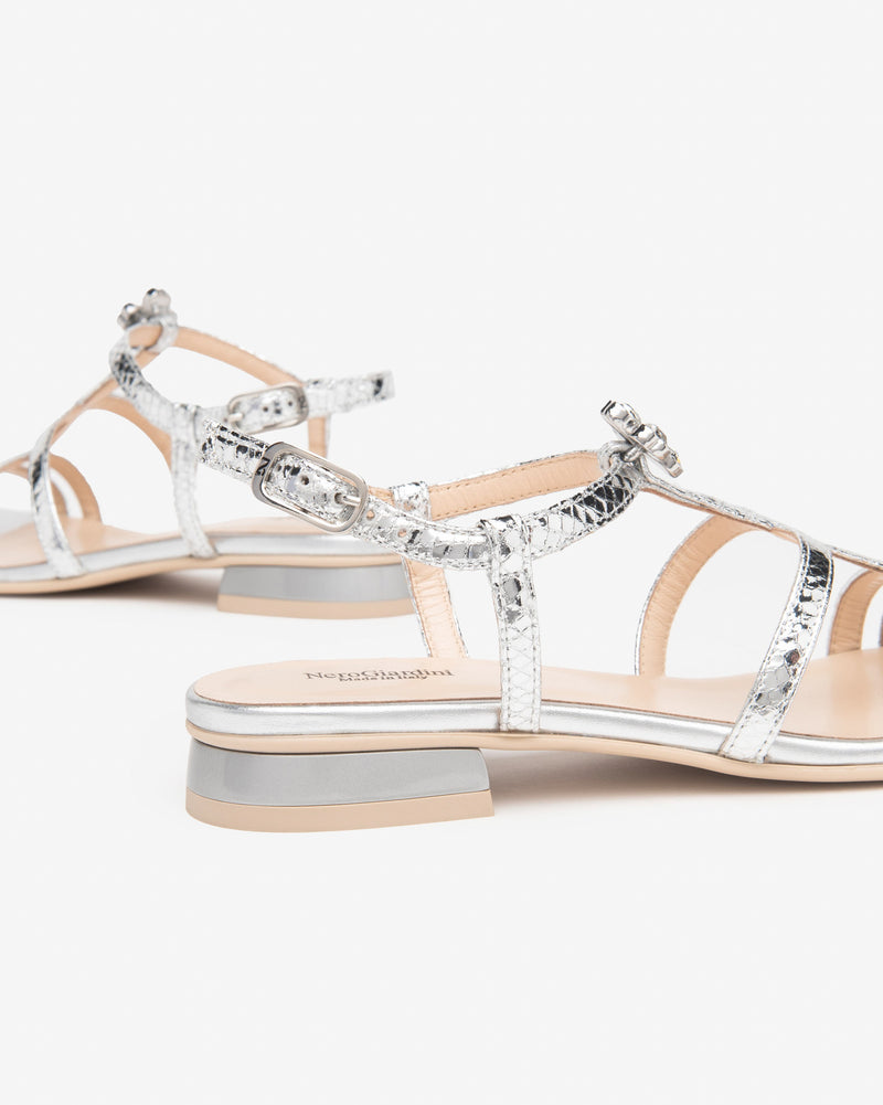 An image of the Nero Giardini Blade Argento Sandal