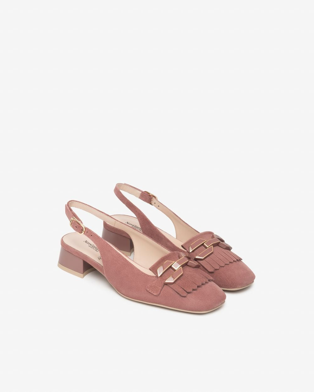 An image of the Nero Giardini Velour Heeled Sandal