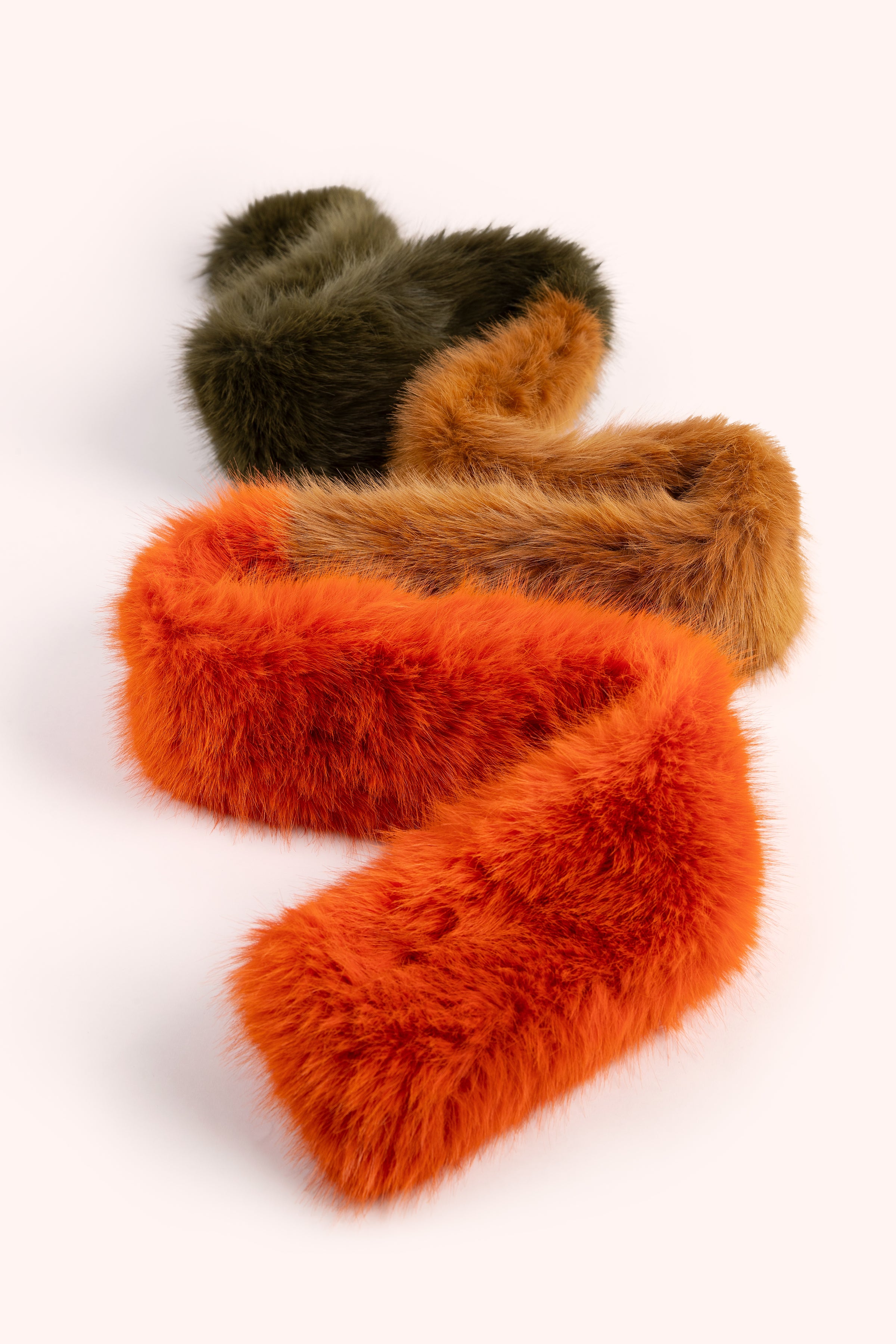 An image of the Powder Elsa 3-Tone Faux Fur Scarf