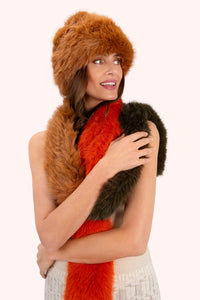An image of the Powder Elsa 3-Tone Faux Fur Scarf
