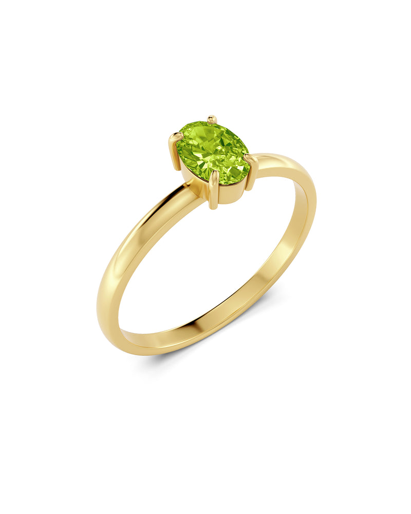 An image of the Edblad Misty Ring Green Gold
