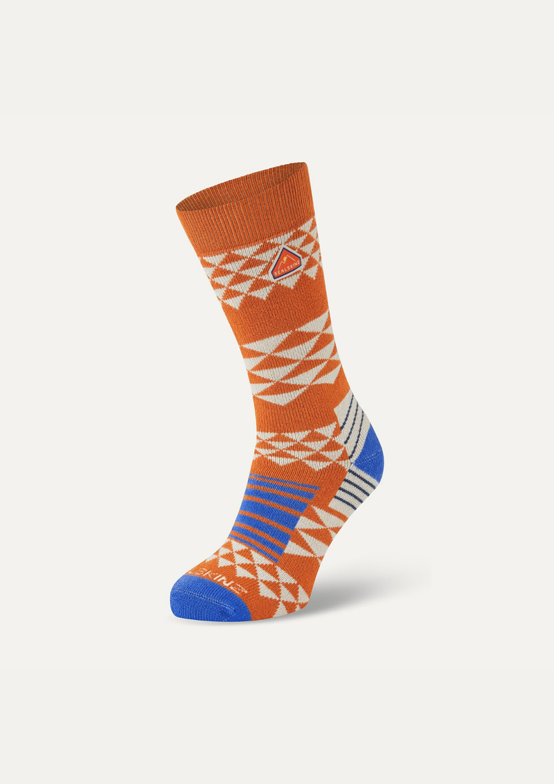 An image of the Sealskinz Elsing Single Layer Bamboo Mid Length Pattern Hiking Sock