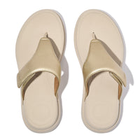 An image of the Fitflop F-Mode Go Adjustable Flatform Toe-Post Sandals