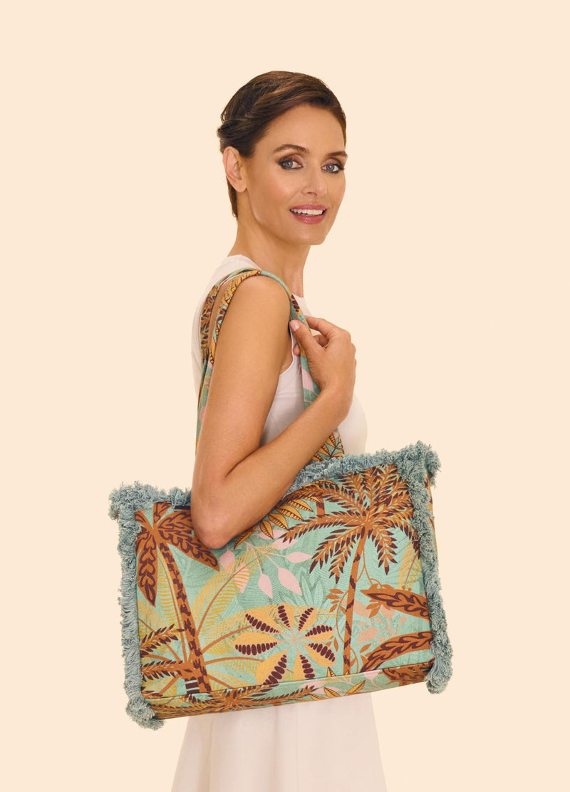 An image of the Powder Fringed Box Tote Bag