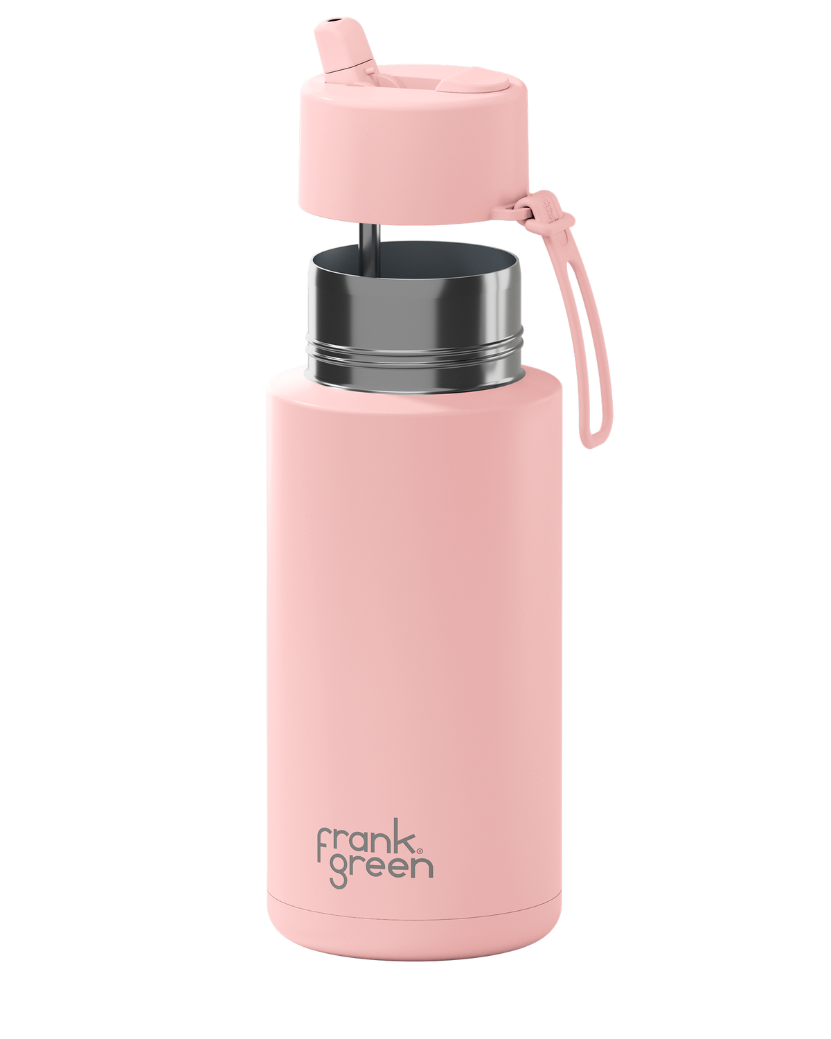 Ceramic Reusable Bottle with Flip Straw Lid - 34oz / 1L