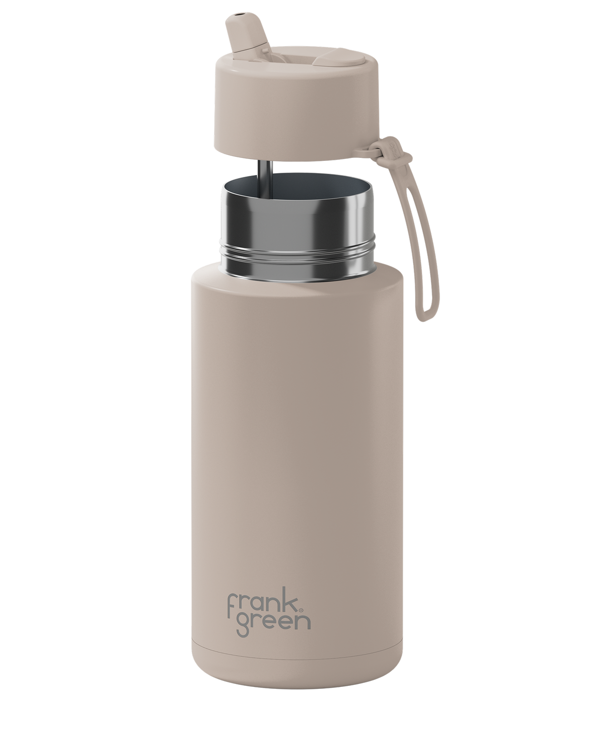 Ceramic Reusable Bottle with Flip Straw Lid - 34oz / 1L