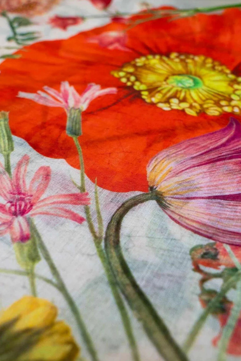 An image of the Powder Linen/Cotton Scarf