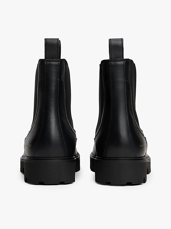 An image of the Tommy Hilfiger Leather Low Chelsea Boots