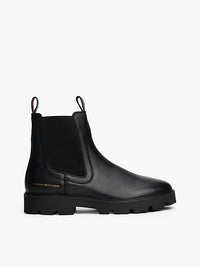 An image of the Tommy Hilfiger Leather Low Chelsea Boots