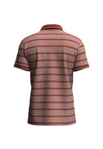 An image of the Fynch-Hatton Polo Stripe Shirt in the colour Orient Red.