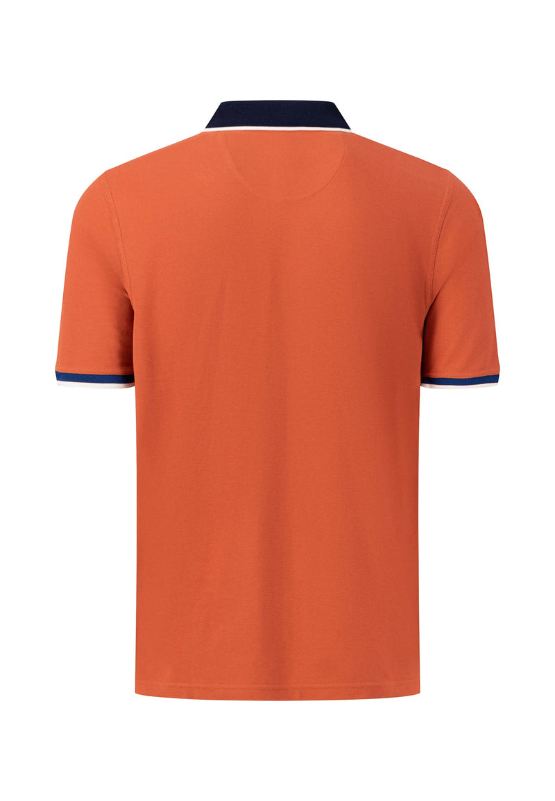 An image of the Fynch-Hatton Contrast Collar Polo Shirt