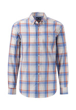 An image of the Fynch Hatton Long Sleeve Shirt in the colour Crystal Blue.