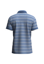 An image of the Fynch-Hatton Polo Stripe Shirt in the colour Crystal Blue.