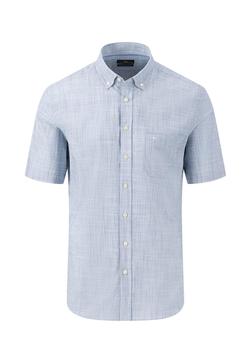 An image of the Fynch-Hatton Half Sleeve Shirt in the colour Summer Breeze.