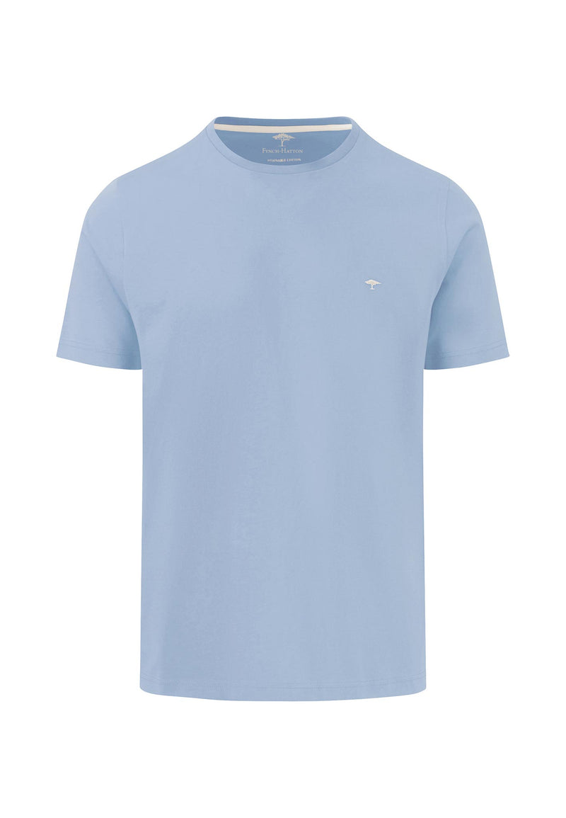 An image of the Fynch Hatton Basic T-Shirt in the colour Summer Breeze.