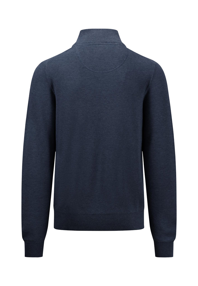 An image of Fynch-Hatton 1/2 Zip Jumper in the colour night navy.