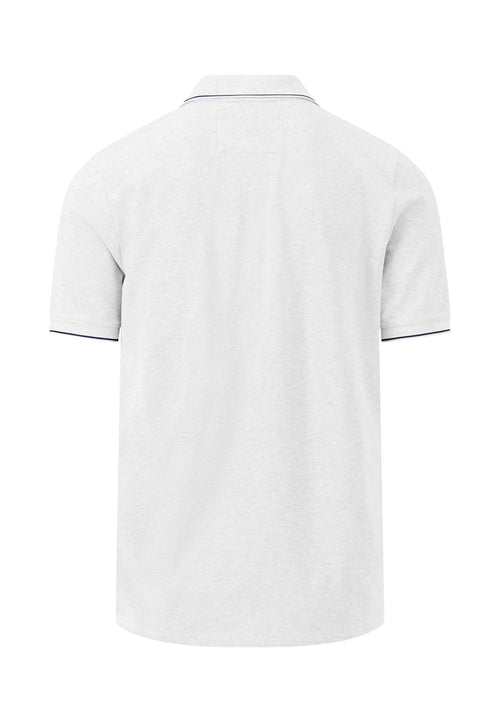 An image of the Fynch-Hatton Sporty Polo Shirt in the colour White.