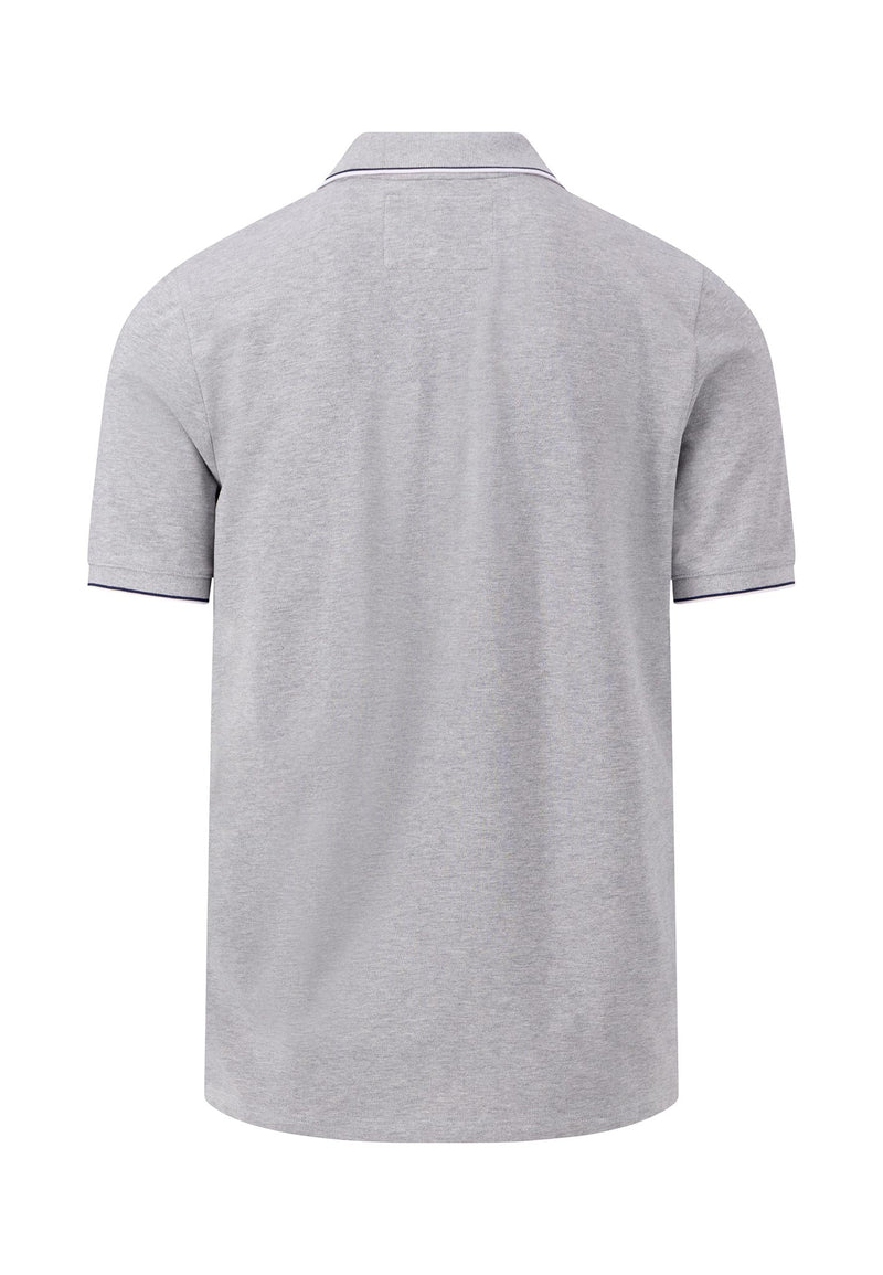 An image of the Fynch-Hatton Sporty Polo Shirt in the colour Cool Grey.