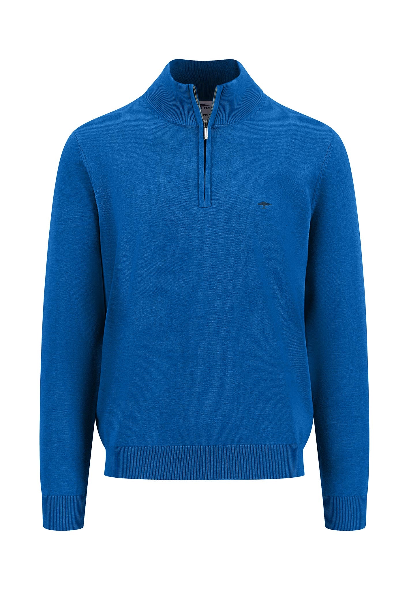 An image of the Fynch-Hatton Knitted Superfine Zipped Sweatshirt