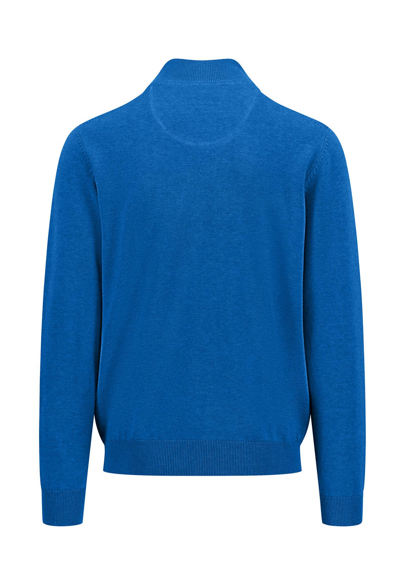 An image of the Fynch-Hatton Knitted Superfine Zipped Sweatshirt