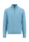 An image of the Fynch-Hatton Knitted Superfine Zipped Sweatshirt