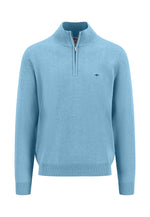 An image of the Fynch-Hatton Knitted Superfine Zipped Sweatshirt