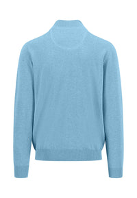 An image of the Fynch-Hatton Knitted Superfine Zipped Sweatshirt