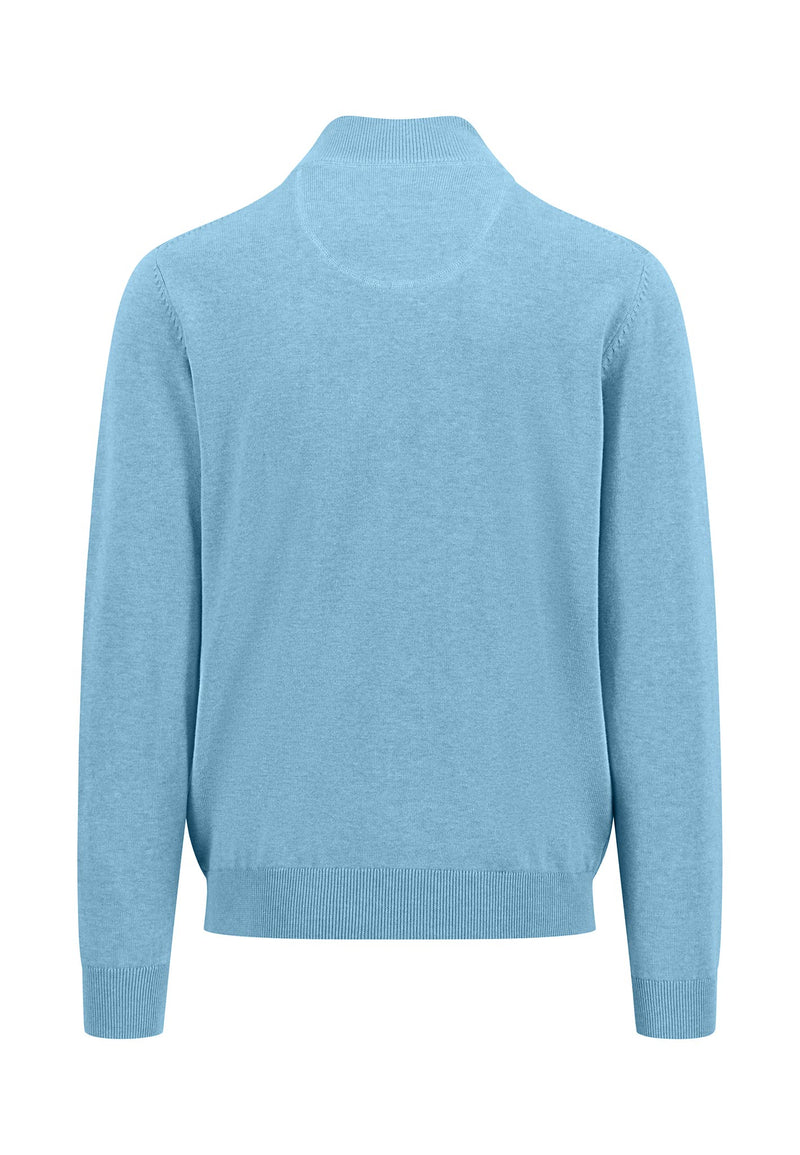 An image of the Fynch-Hatton Knitted Superfine Zipped Sweatshirt