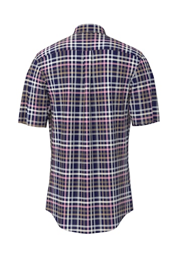 An image of the Fynch-Hatton S/S Combi Slub Check Shirt