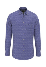 An image of the Fynch-Hatton Blue Story Print Shirt
