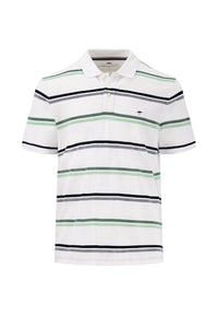 An image of the Fynch-Hatton Premium Cotton Multi Striped Polo