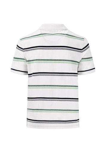 An image of the Fynch-Hatton Premium Cotton Multi Striped Polo