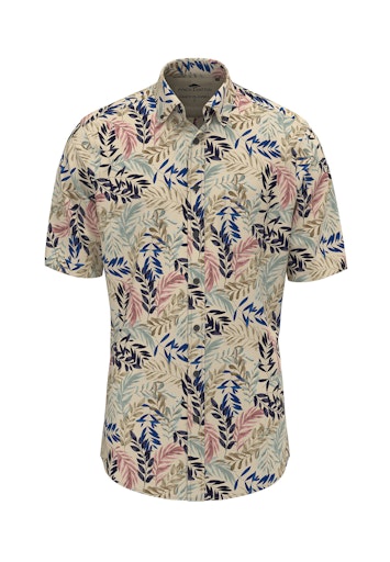 An image of the Fynch-Hatton S/S Kent Inked Cotton Print Shirt