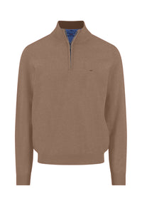 An image of the Fynch-Hatton Superfine Half Zip Sweater