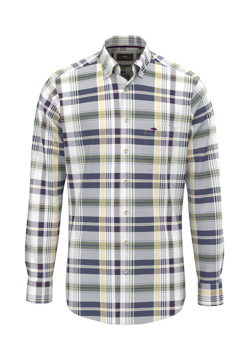 An image of the Fynch-Hatton Colourful Check Shirt
