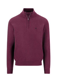 An image of the Fynch-Hatton Superfine Half Zip Sweater