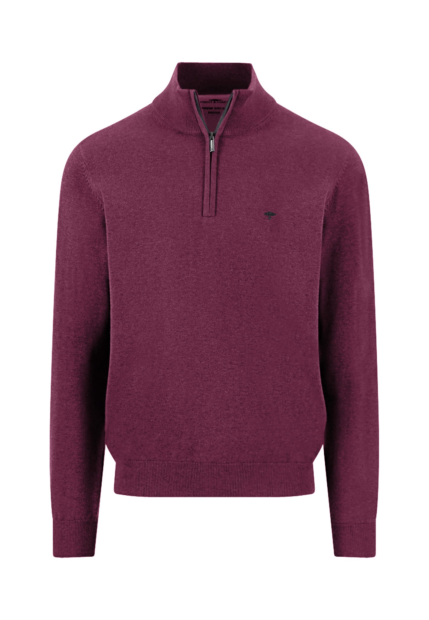 An image of the Fynch-Hatton Superfine Half Zip Sweater