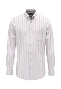 An image of the Fynch-Hatton Washed Oxford Stripe Shirt