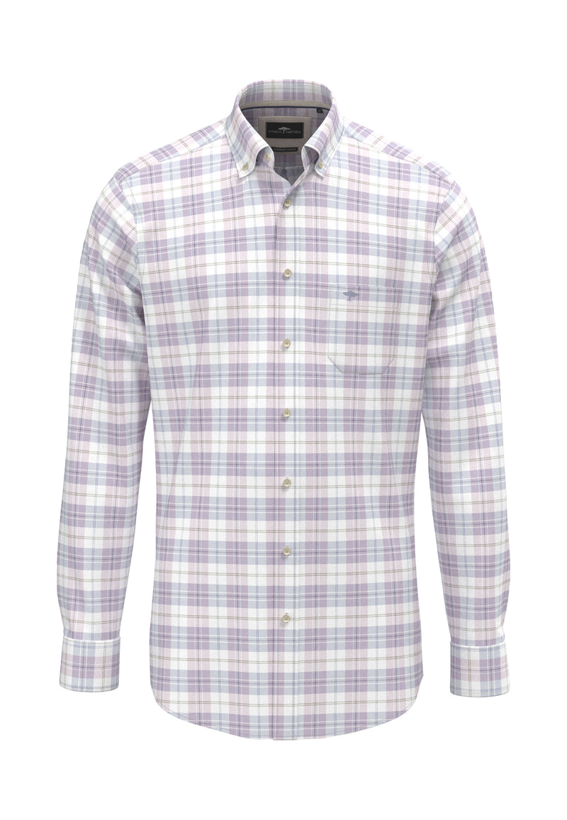 An image of the Fynch-Hatton Slub Check Shirt