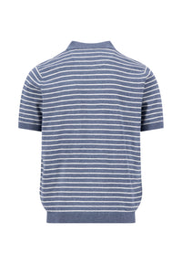 An image of the Fynch-Hatton Knitted Striped Polo