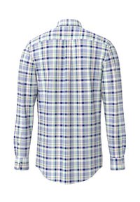 An image of the Fynch-Hatton Washed Oxford Check Shirt