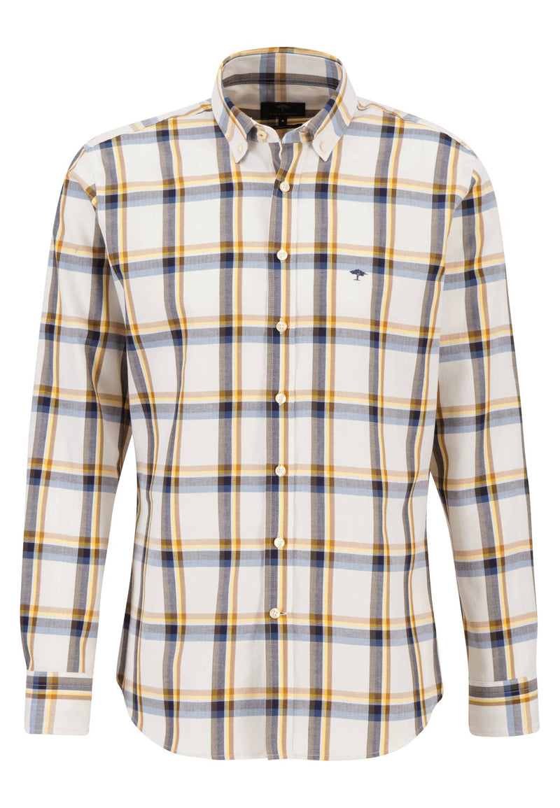 An image of the Fynch-Hatton Combi Check Shirt