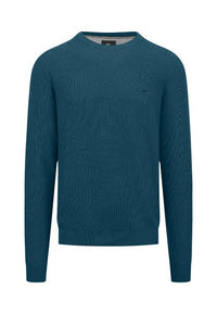 An image of the Fynch-Hatton Structured Crewneck Jumper
