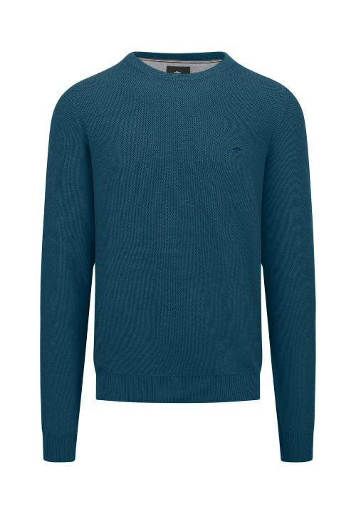 An image of the Fynch-Hatton Structured Crewneck Jumper