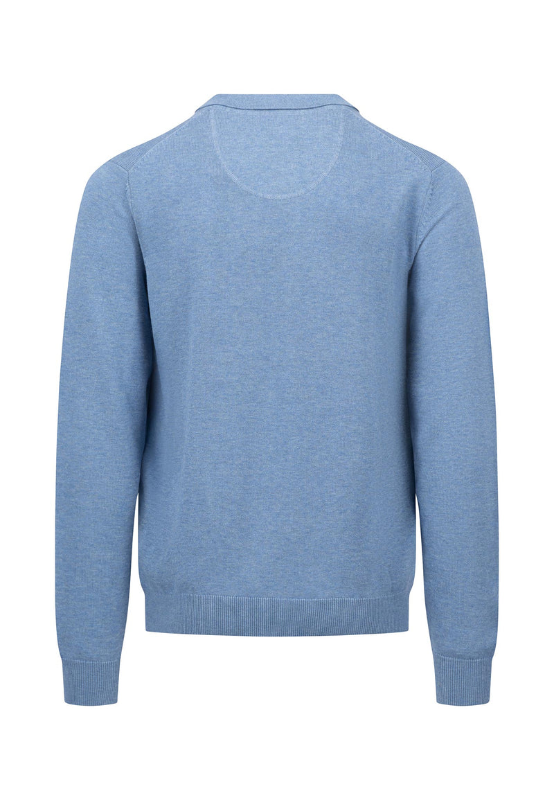 An image of the Fynch-Hatton Long Sleeve Superfine Polo