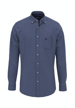An image of the Fynch-Hatton Small Check Long Sleeve Shirt