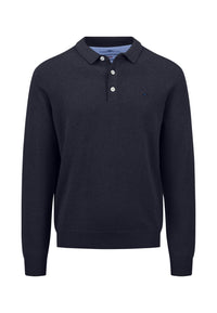 An image of the Fynch-Hatton Long Sleeve Superfine Polo