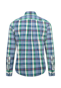 An image of the Fynch-Hatton Colourful Check Long Sleeve Shirt